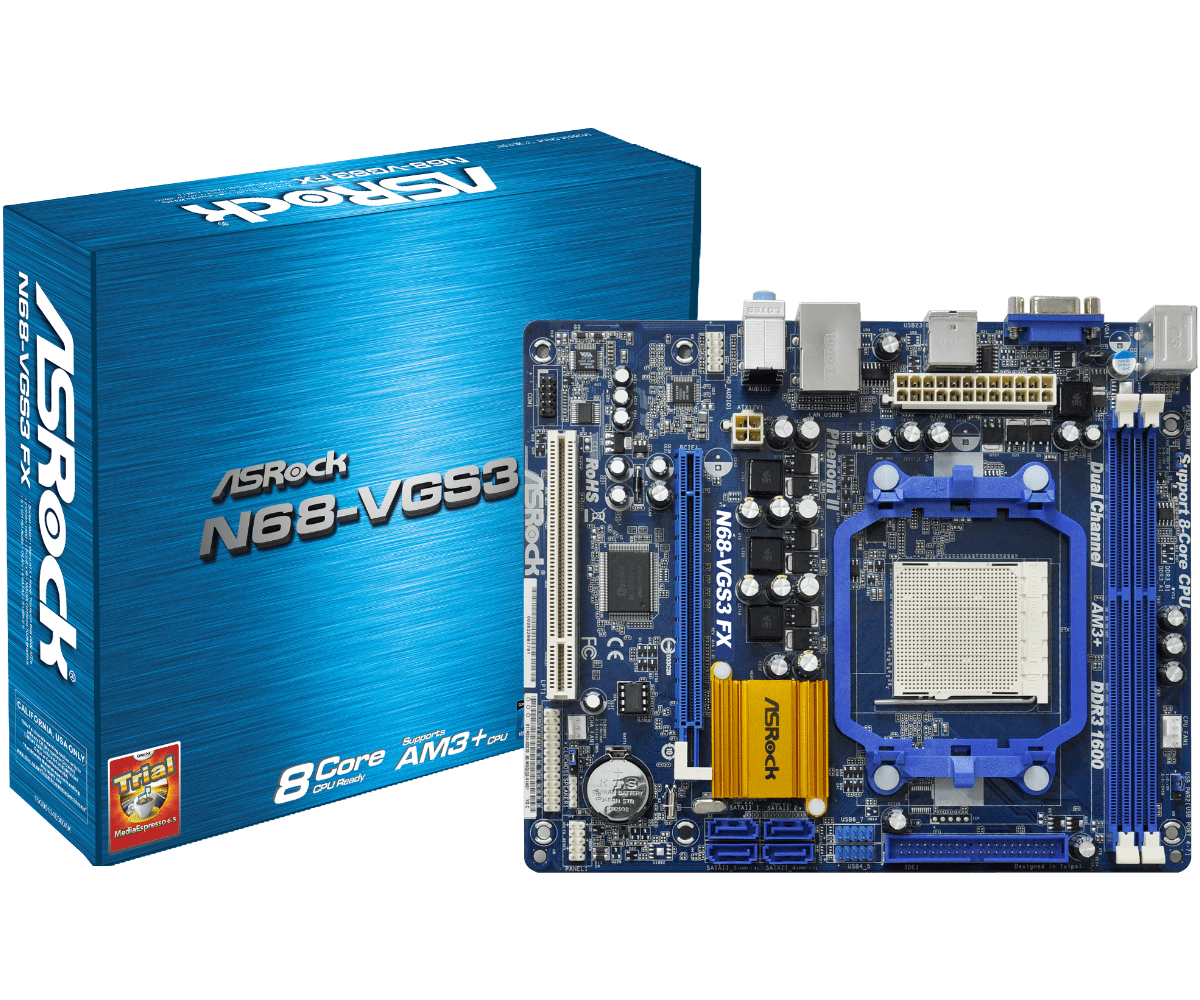 Asrock n68 s какие процессоры подходят